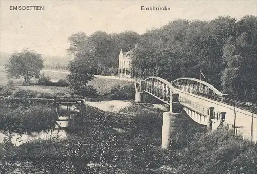 ALTE POSTKARTE EMSDETTEN EMSBRÜCKE EMS 1916 Brücke Ansichtskarte cpa postcard AK