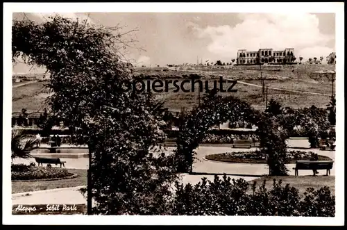 ÄLTERE POSTKARTE ALEPPO SEBIL PARK Alep Syrie Syria Syrien Parc Garden Garten AK Ansichtskarte cpa postcard