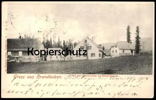 ALTE POSTKARTE GRUSS AUS BRANDLUCKEN MIT DER SOMMERALM IM HINTERGRUND STEIERMARK HEILBRUNN cpa postcard AK Ansichtskarte