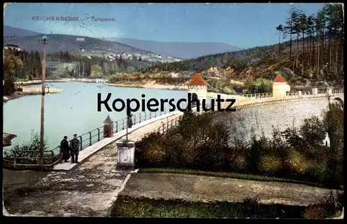 ALTE POSTKARTE REICHENBERG TALSPERRE LIBEREC water dam barrage Böhmen Romani Sudeten Tschechien Ceska Republika cpa AK