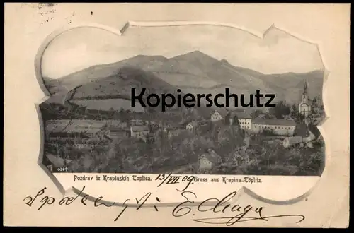 ALTE POSTKARTE POZDRAV IZ KRAPINSKIH TOPLICA GRUSS AUS KRAPINA-TÖPLITZ Toeplitz Krapinske Toplice Hrvatska Croatia cpa