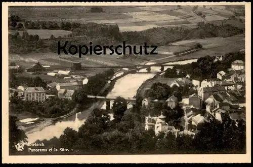 ALTE POSTKARTE DIEKIRCH PANORAMA ET LA SURE Luxemburg Luxembourg Nels cpa postcard Ansichtskarte AK