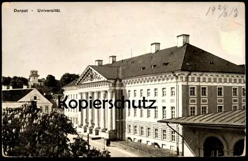 ALTE POSTKARTE DORPAT UNIVERSITÄT TARTU ESTONIA Estland University Eesti Ansichtskarte AK cpa postcard