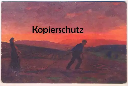 ALTE KÜNSTLER POSTKARTE ABEND ENKAGÉ SAMMLUNG Bauer Farmer Cultivateur evening soirée cpa art postcard Ansichtskarte AK