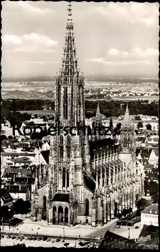 ÄLTERE POSTKARTE ULM AN DER DONAU ULMER MÜNSTER 1961 Höchster Kirchturm der Erde 161m AK Ansichtskarte cpa postcard