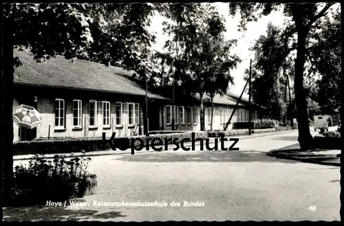 ÄLTERE POSTKARTE HOYA WESER KATASTROPHENSCHUTZSCHULE DES BUNDES THW Technisches Hilfswerk Schule postcard Ansichtskarte