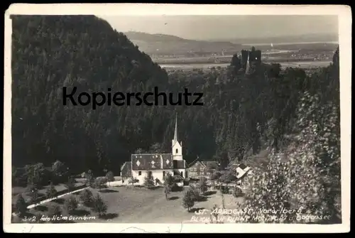 ALTE POSTKARTE ST. ARBOGAST VORARLBERG BLICK AUF RUINE MONTFORT BODENSEE Götzis Austria Österreich cpa postcard AK