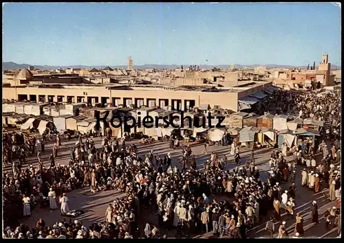 ÄLTERE POSTKARTE MARRAKECH LA PLACE DJEMAA EL F'NA Markt marché market Marokko Morocco Maroc cpa Ansichtskarte