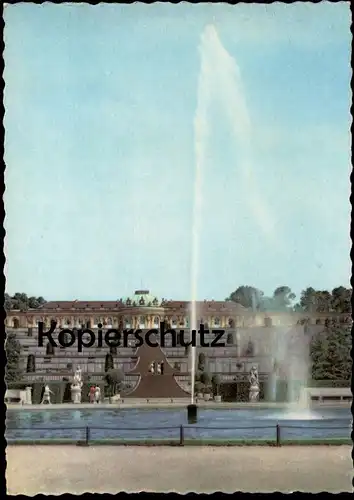 ÄLTERE POSTKARTE POTSDAM SCHLOSS SANSSOUCI BRUNNEN castle chateau Fontaine fountain Ansichtskarte AK postcard cpa