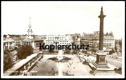 ALTE POSTKARTE LONDON TRAFALGAR SQUARE Nelson's Column 1956 Valentine's Postcard Carbotone Vatlentine & Sons Ltd. cpa AK