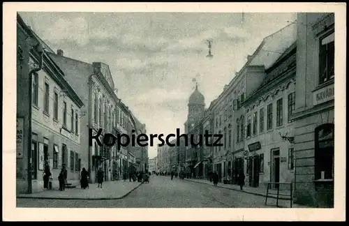 ALTE POSTKARTE IGLAU JIHLAVA KOMENSKYSTRASSE MIT STADTTHEATER CZECHOSLOVAKIA Czech Republic Tchèquie Mähren Moravie AK