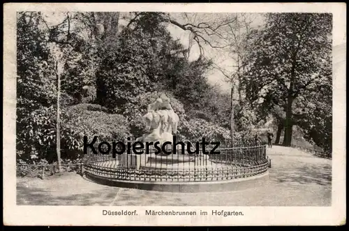 ALTE POSTKARTE DÜSSELDORF MÄRCHENBRUNNEN IM HOFGARTEN Märchen Conte Fairy Tale fountain cpa postcard AK Ansichtskarte