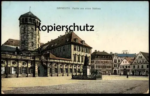 ALTE POSTKARTE BAYREUTH PARTIE AM ALTEN SCHLOSS 1912 ALTES SCHLOSS castle chateau Ansichtskarte AK cpa postcard