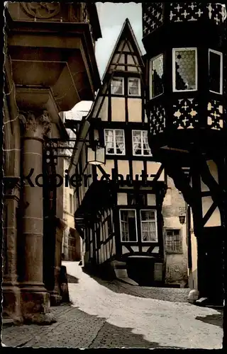 ÄLTERE POSTKARTE BERNKASTEL-KUES SPITZHÄUSCHEN AM MARKTPLATZ Lampe Lamp Fachwerkhaus Ansichtskarte postcard cpa AK