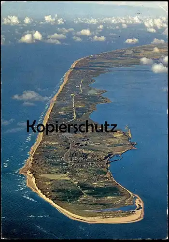 POSTKARTE SYLT LUFTBILD FLIEGERAUFNAHME Gesamtansicht Total Nordsee North Sea Mer du nord cpa postcard AK Ansichtskarte