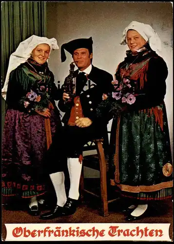 POSTKARTE TRACHT FRANKEN OBERFRÄNKISCHE TRACHTEN Traditional Costume Folklorique Style Oberfranken cpa AK Ansichtskarte