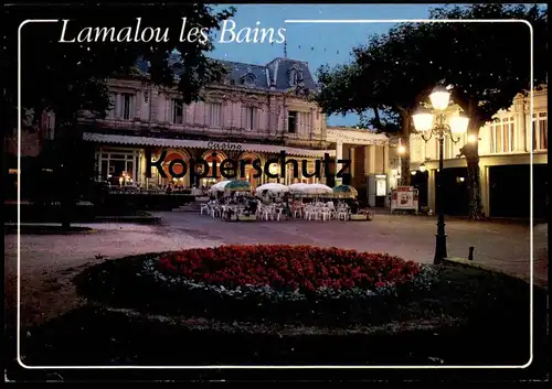 ÄLTERE POSTKARTE LAMALOU LES BAINS LE CASINO CONTREFORTS DES CEVENNES Kasino am Abend cpa postcard AK Ansichtskarte