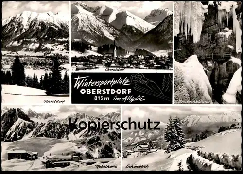 ÄLTERE POSTKARTE WINTERSPORTPLATZ OBERSTDORF ALLGÄU Winter Schnee snow hiver Breitachklamm Eiszapfen glacon icicle AK