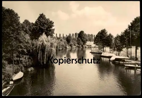 ÄLTERE POSTKARTE WENDISCH-RIETZ DURCHFAHRT ZUM SCHARMÜTZELSEE cpa postcard AK Ansichtskarte