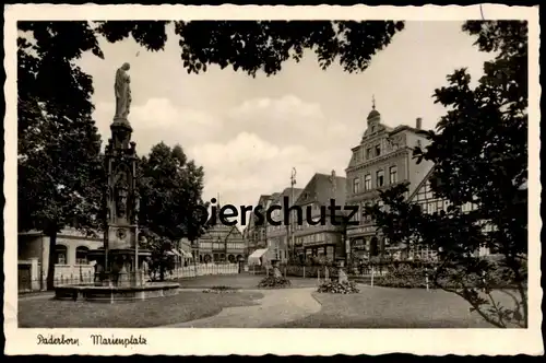 ALTE POSTKARTE PADERBORN MARIENPLATZ 1950 AK Ansichtskarte postcard cpa