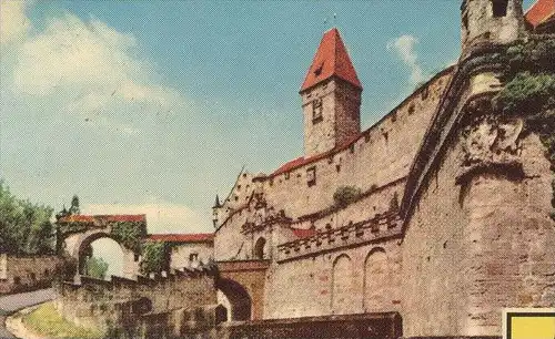 ÄLTERE POSTKARTE GRÜSSE AUS COBURG MARKTPLATZ LANDESTHEATER VESTE Wappen blason AK Ansichtskarte cpa postcard