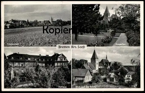 ALTE POSTKARTE BREMEN KREIS SOEST TOTALANSICHT KURGARTEN KURHAUS BLICK AUF DIE KIRCHE ENSE Ansichtskarte AK postcard cpa