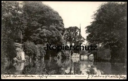 ALTE POSTKARTE EUPEN UNTERE STADT WESERPARTIE Néau Weser Vesdre Ourthe 1908 Ansichtskarte AK postcard cpa