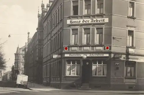 ALTE POSTKARTE KAISERSLAUTERN PARKSTRASSE MIT HAUS DER ARBEIT GASTSTÄTTE DER ARBEITSFRONT Ansichtskarte AK postcard cpa