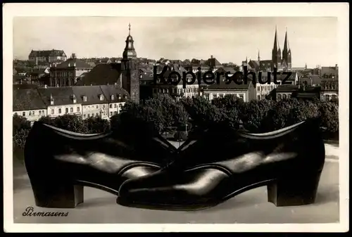 ALTE POSTKARTE PIRMASENS SCHUHSTADT SCHUHE 30er Jahre shoes Schuh shoe Ansichtskarte postcard cpa AK