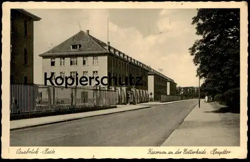 ALTE POSTKARTE OSNABRÜCK HASTE KASERNEN AN DER NETTERHEIDE HAUPTTOR Kaserne Netter Heide Ansichtskarte postcard cpa AK