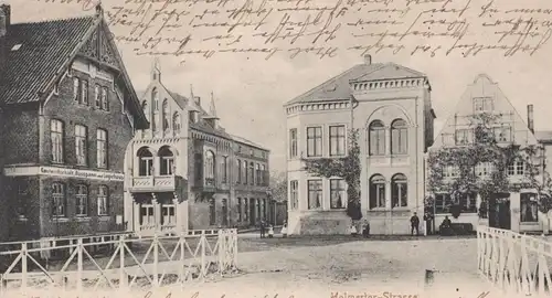 ALTE POSTKARTE FRIEDRICHSTADT HOLMERTOR-STRASSE GASTWIRTSCHAFT LOGIRHAUS 1904 Holmer Tor Ansichtskarte Holmertorstrasse