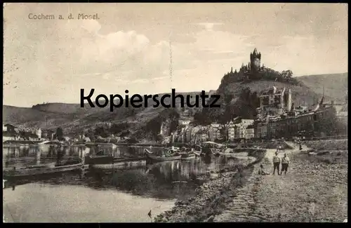 ALTE POSTKARTE COCHEM AN DER MOSEL 1915 DREI JUNGEN Kinder children boys enfants Ansichtskarte cpa postcard AK