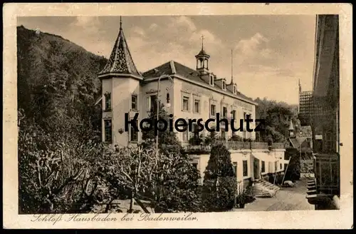 ALTE POSTKARTE SCHLOSS HAUSBADEN BADENWEILER Schloss castle chateau Ansichtskarte postcard cpa AK