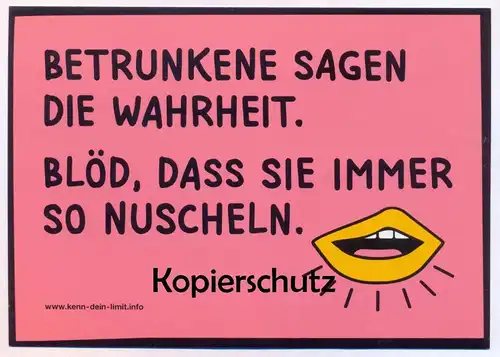 POSTKARTE BETRUNKENE SAGEN DIE WAHRHEIT ALKOHOL DRUNKEN beer alcohol bière alcool Ansichtskarte postcard cpa AK