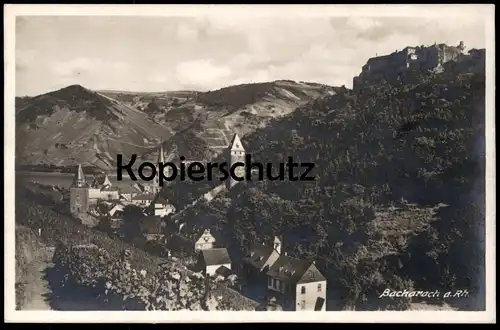 ALTE POSTKARTE BACHARACH AM RHEIN MIT JUGENDBURG STAHLECK GAU RHEINLAND Jugendherberge Ansichtskarte AK postcard cpa