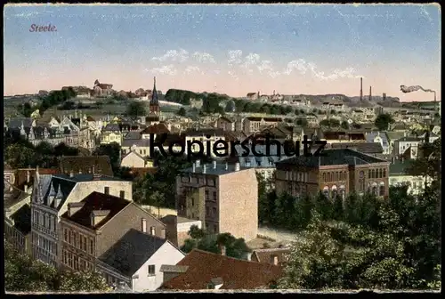 ALTE POSTKARTE ESSEN STEELE TOTALANSICHT PANORAMA Total Gesamtansicht Ansichtskarte postcard cpa AK