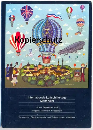 ÄLTERE POSTKARTE MANNHEIM INTERNATIONALE LUFTSCHIFFERTAGE 10. - 12.09.1982 Luftschiff Zeppelin airship ballon postcard