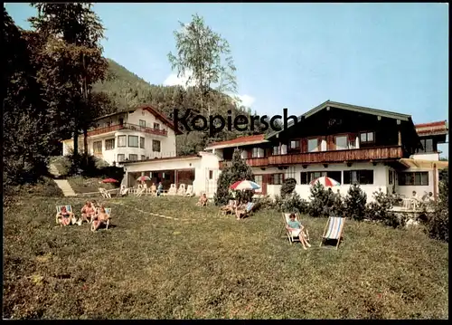 ÄLTERE POSTKARTE RUHPOLDING GÄSTEHAUS AM WESTERNBERG MIT HALLEN-SCHWIMMBAD SONNENBADEN 1978 Ansichtskarte cpa postcard