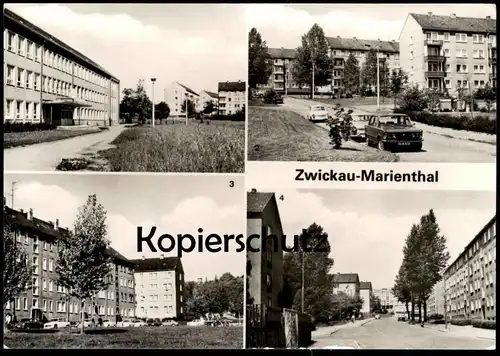 ÄLTERE POSTKARTE ZWICKAU MARIENTHAL OTTO GROTEWOHL SCHULE ROTDORNWEG LION-FEUCHTWANGER-STRASSE WINDBERGSTRASSE AK cpa