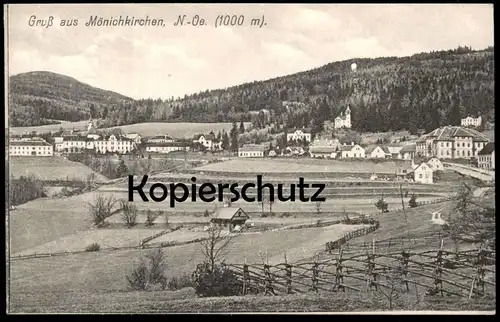 ALTE POSTKARTE GRUSS AUS MÖNICHKIRCHEN BEZIRK NEUNKIRCHEN Niederösterreich Österreich Austria Autriche cpa postcard AK