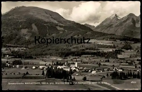 ÄLTERE POSTKARTE SOMMERFRISCHE MARIAPFARR 1120 METER GEGEN GRANITZL UND HOCHGOLLING cpa AK Ansichtskarte postcard