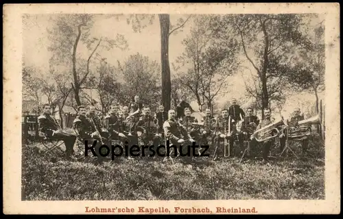 ALTE POSTKARTE LOHMAR'SCHE KAPELLE FORSBACH BEI KÖLN Rösrath Kapelle Lohmar Musik music Tuba Trompete Ansichtskarte cpa