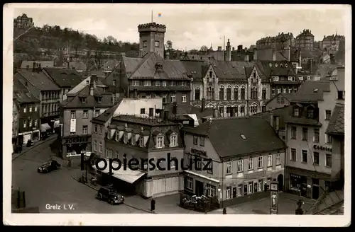 ALTE POSTKARTE GREIZ IN THÜRINGEN 1944 KOSA RATSSTÜBL PERSIL WERBUNG Ansichtskarte cpa postcard AK