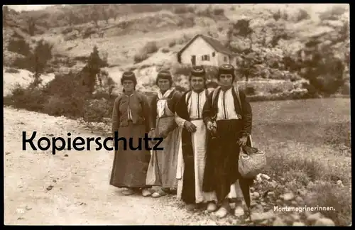 ALTE POSTKARTE MONTENEGRINERINNEN TRACHT CRNOGORKE Montenegro Jugoslawien Serbien Bosnien Bosnia Crna Gora Srbija cpa AK