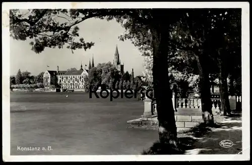 ALTE POSTKARTE KONSTANZ BODENSEE 1938 Kosmos Verlag Ansichtskarte Stempel Konstanz Maschinenwerbestempel Leipziger Messe