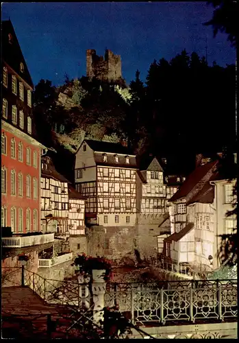 ÄLTERE POSTKARTE MONSCHAU PERLE DER EIFEL BEI NACHT MONTJOIE at night la nuit AK Ansichtskarte cpa postcard