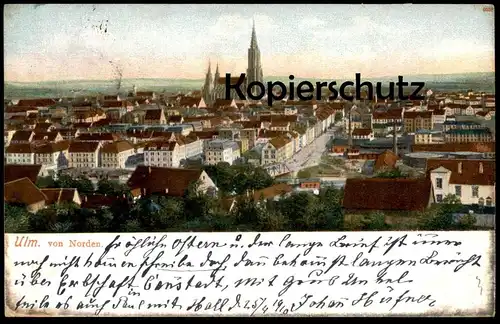 ALTE POSTKARTE ULM TOTALANSICHT VON NORDEN Total Gesamtansicht Ansichtskarte AK cpa postcard