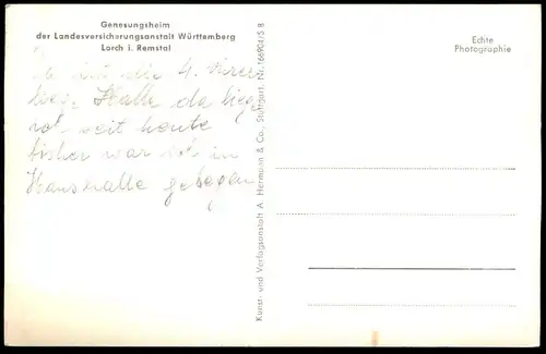 ALTE POSTKARTE LORCH REMSTAL GENESUNGSHEIM DER LANDESVERSICHERUNGSANSTALT WÜRTTEMBERG LVA cpa postcard AK Ansichtskarte