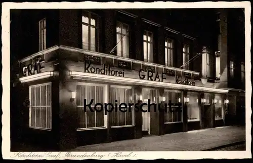 ALTE POSTKARTE BRANDENBURG HAVEL KONDITOREI GRAF 1939 Bäckerei bakery Ansichtskarte cpa postcard AK