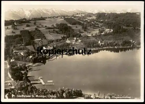 ALTE POSTKARTE STAFFELSEE BEI MURNAU FLIEGERAUFNAHME LUFTBILD 1941 postcard Ansichtskarte cpa AK